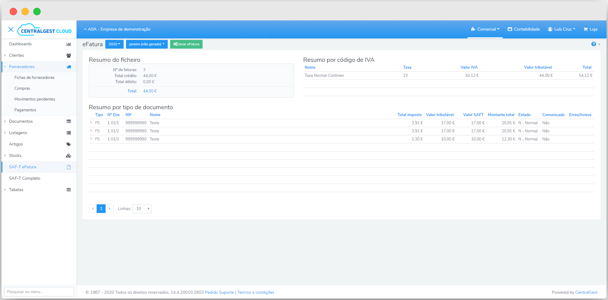 Software de Contabilidade Online - Faturação - SAFT